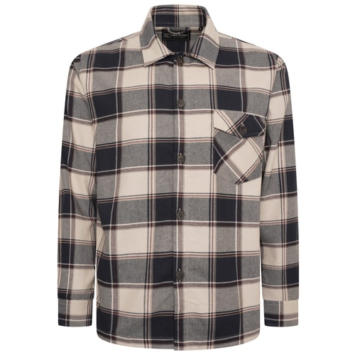 KAM Cotton Twill Over Shirt Navy